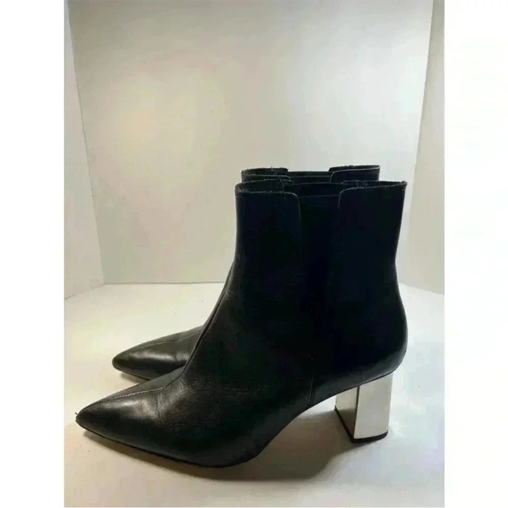 Zara Black Pointed Ankle Boots